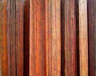 dyed bamboo fence mahogany
