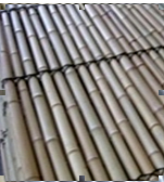 split half round woven bamboo fence 